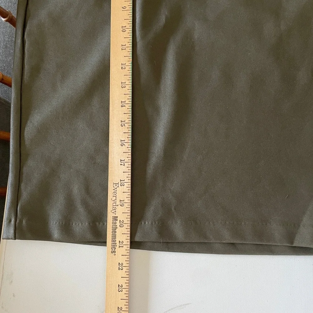 D. Jeans‎ Olive Green Faux Leather Pencil Skirt, Women's Size 4, Zippers
